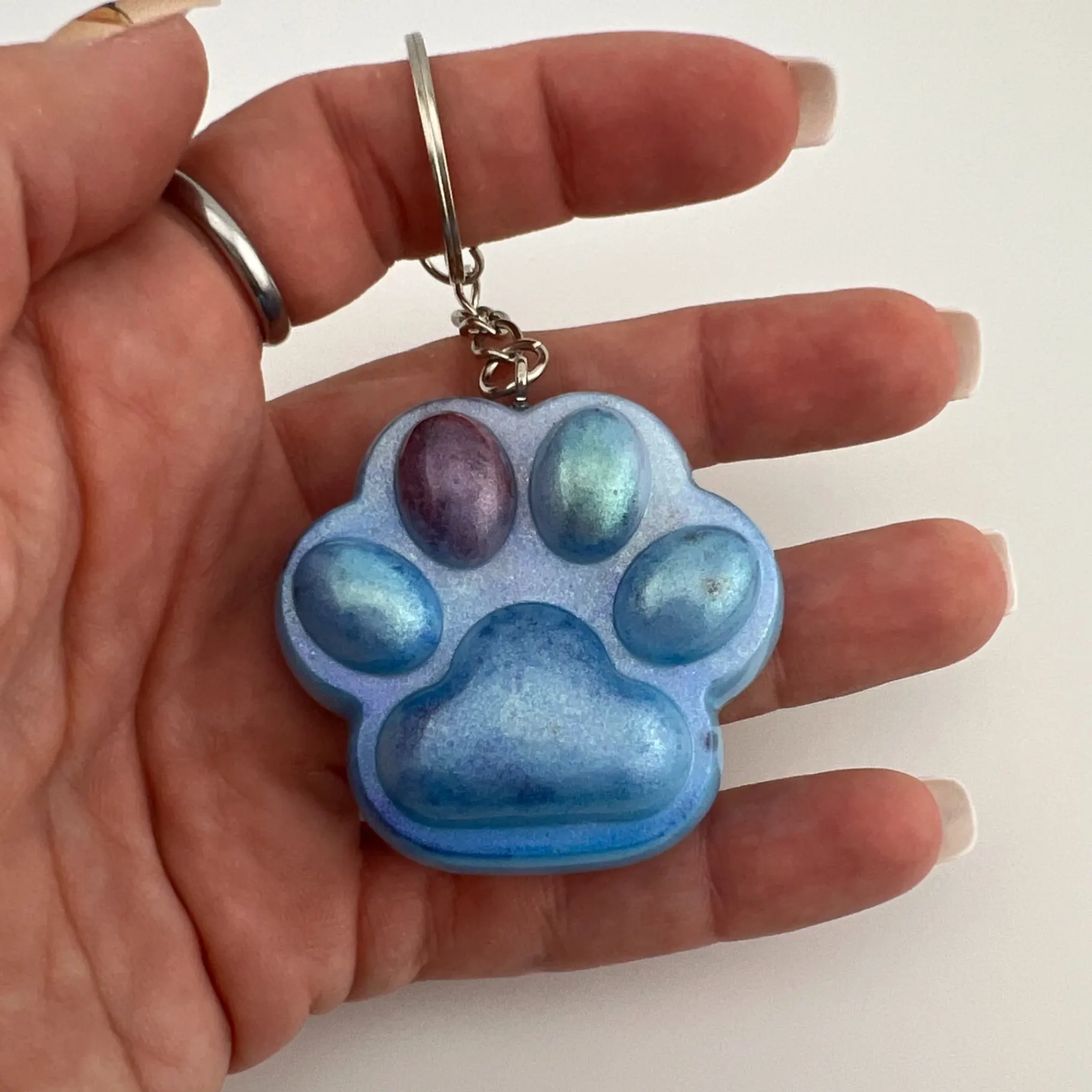 Přívěsek, pryskyřice, tlapka, chameleon, 2